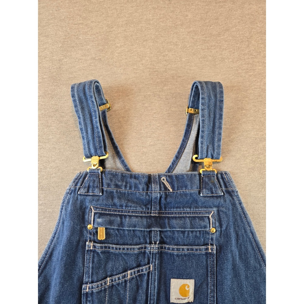 Carhartt Loose Fit Denim Bib Overalls Mens 38x34 Blue OR4672-M Workwear Rugged - Picture 6 of 15